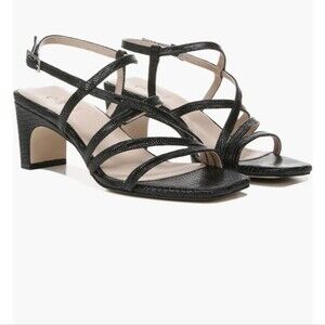 27 Edit Naturalizer Iryna Womens Black Lizard Print Dressy Sandal size 8.5 NWOT